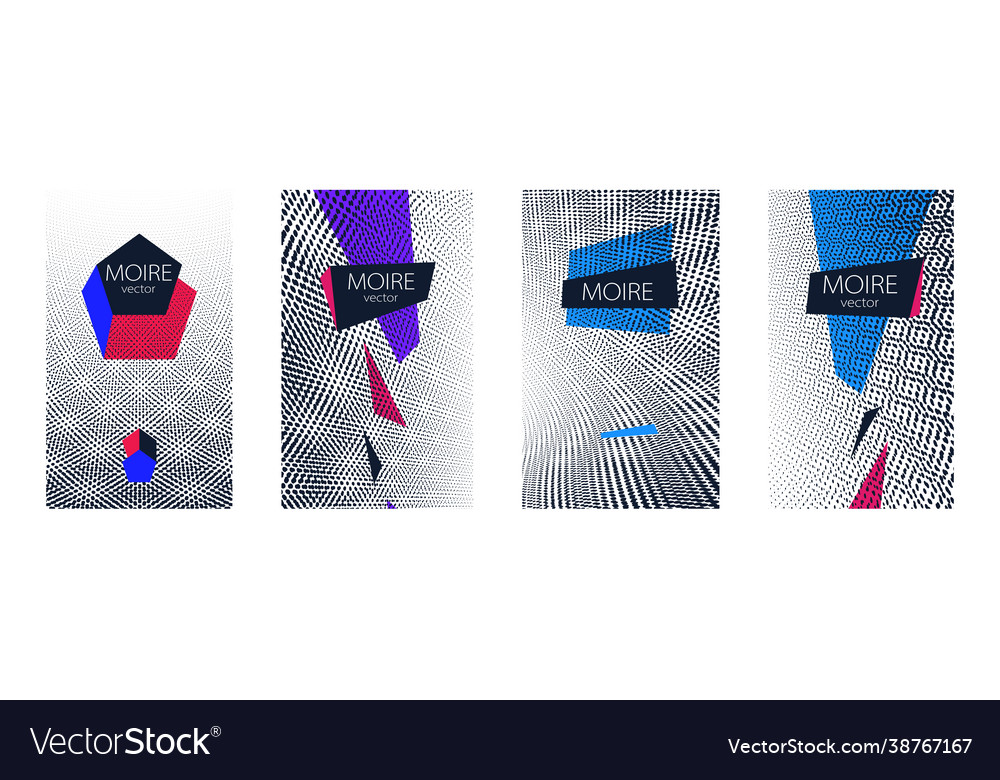 Moire pattern dots abstract backgrounds vector image Moire pattern dots abstract backgrounds