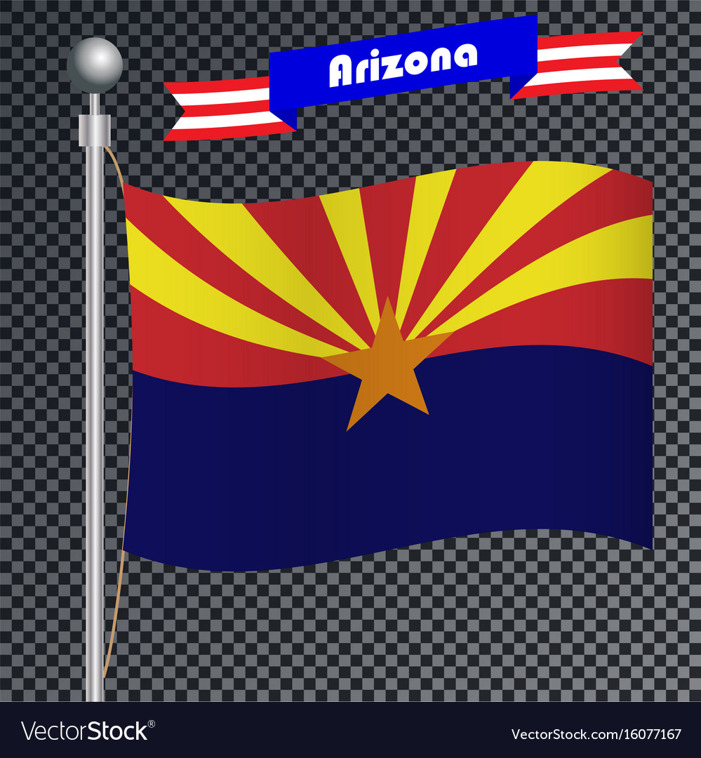 National flag of arizona Royalty Free Vector Image