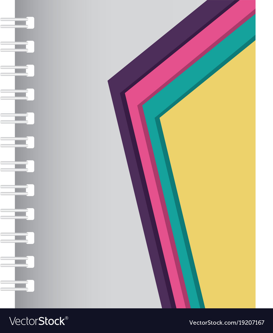 Notebook with lines colored