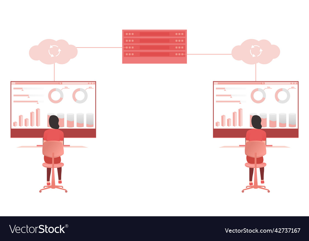 Remote work cloud computing server