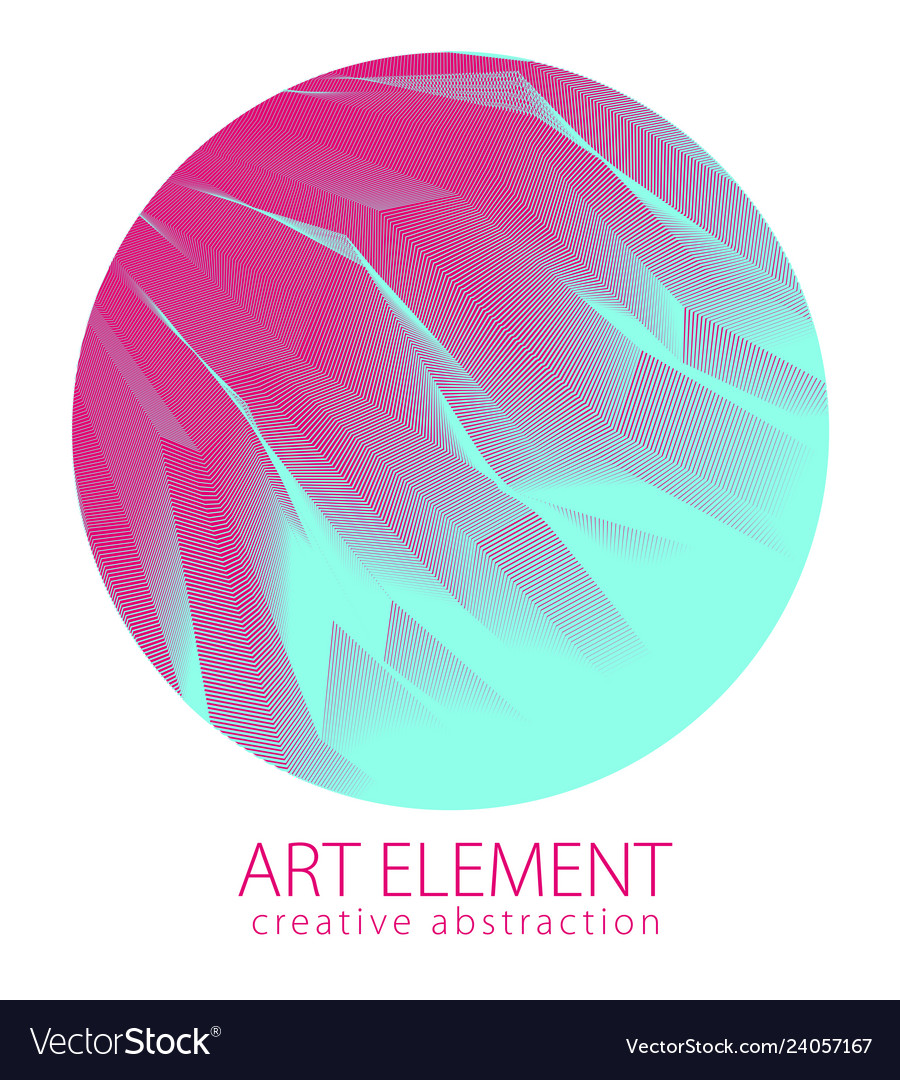 Round shape art and design element of beautiful Vector Image