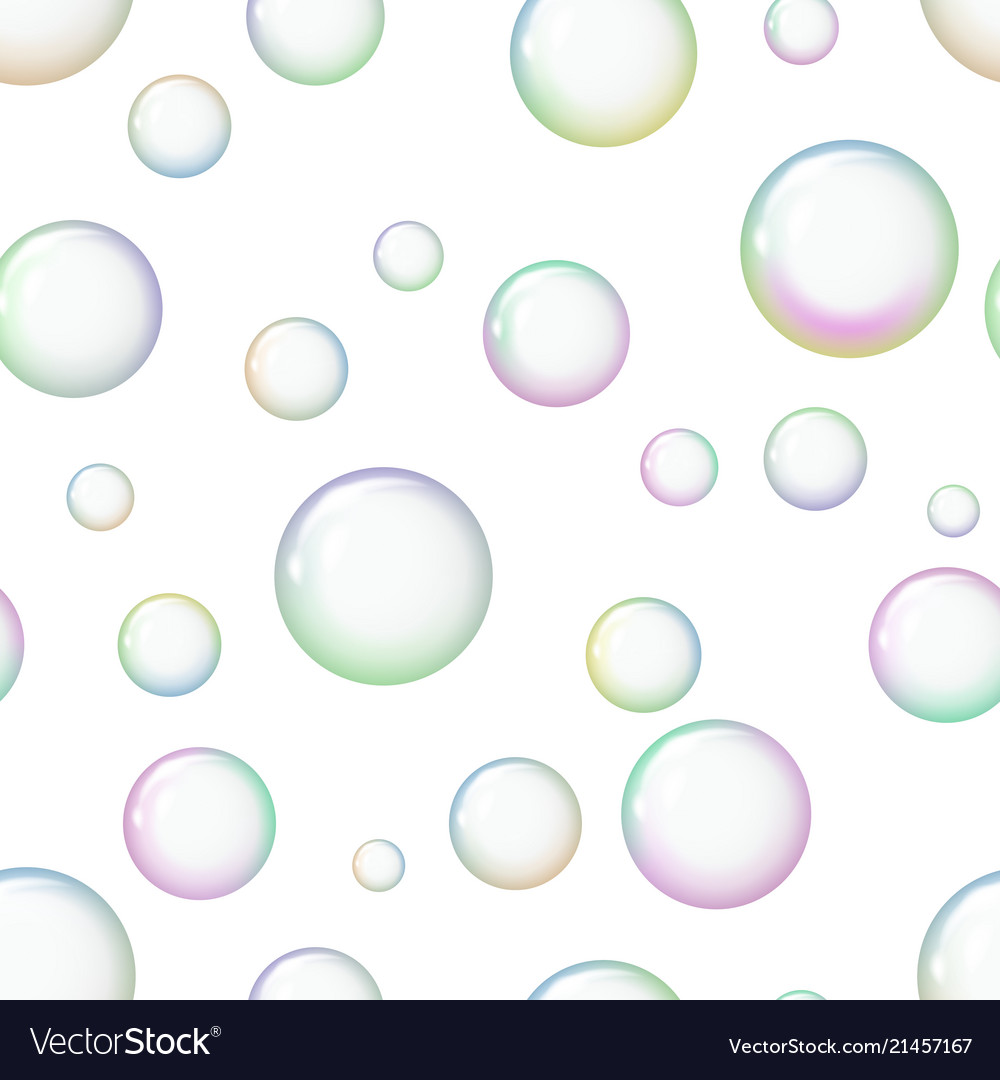 Seamless pattern with colorful soap bubbles Vector Image Seamless pattern with colorful soap bubbles