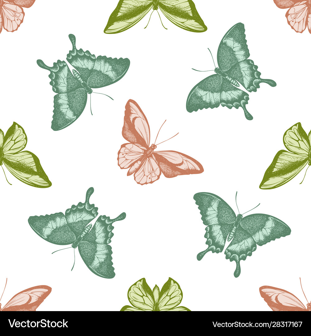Seamless pattern with hand drawn pastel Royalty Free Vector