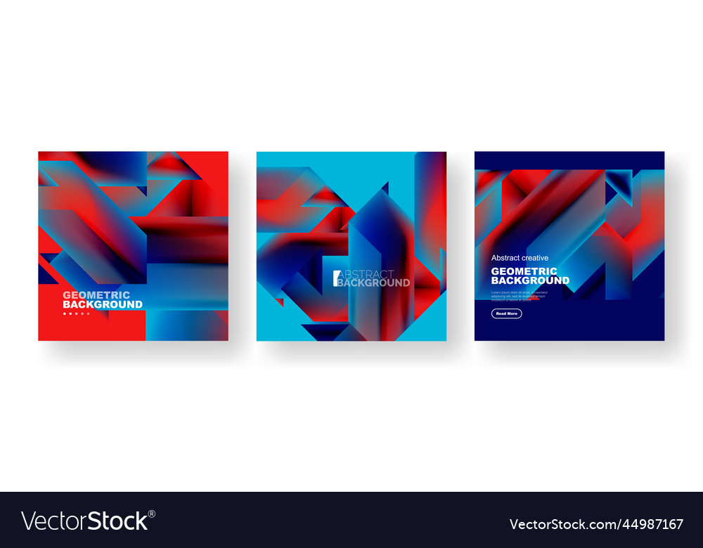 Set of abstract geometric poster