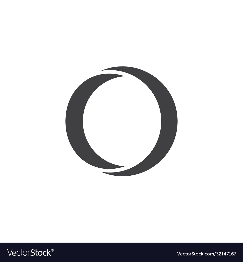Simple 3d flat circle object symbol logo