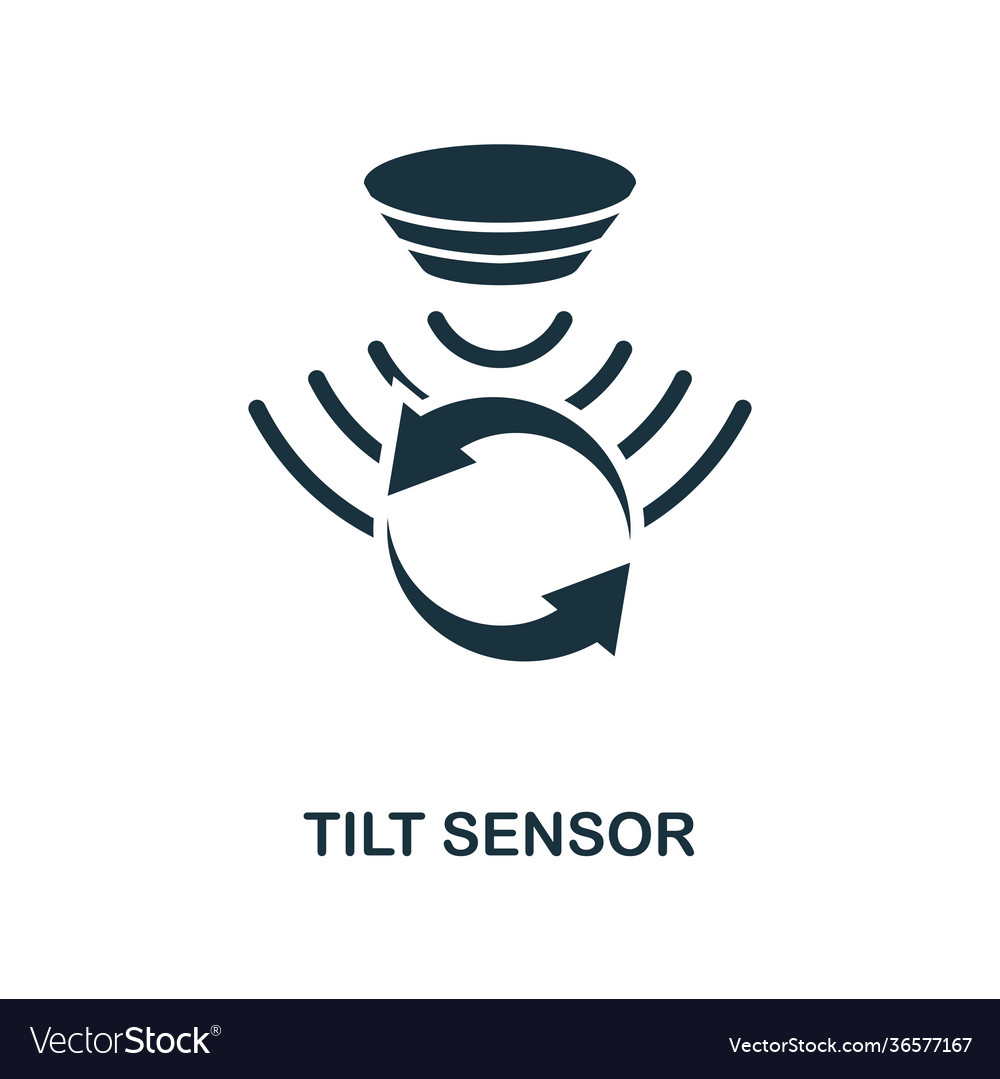 Tilt sensor icon monochrome style design from