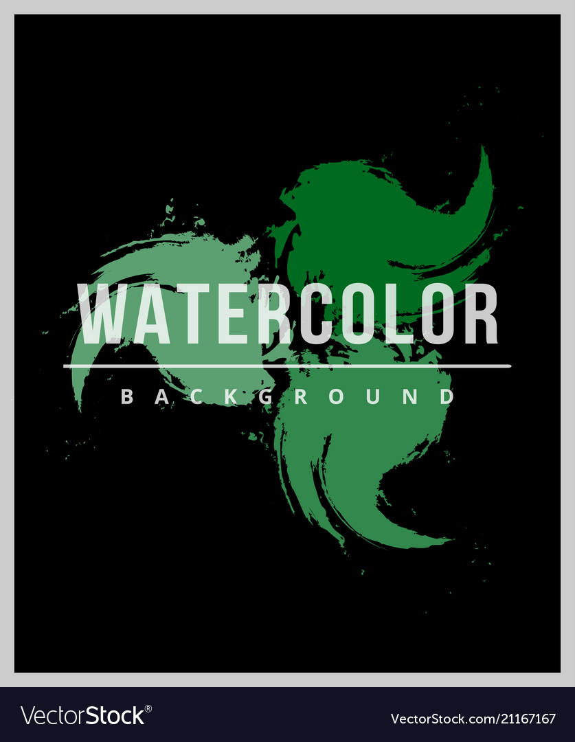 Watercolor background with text trendy texture vector image Watercolor background with text trendy texture