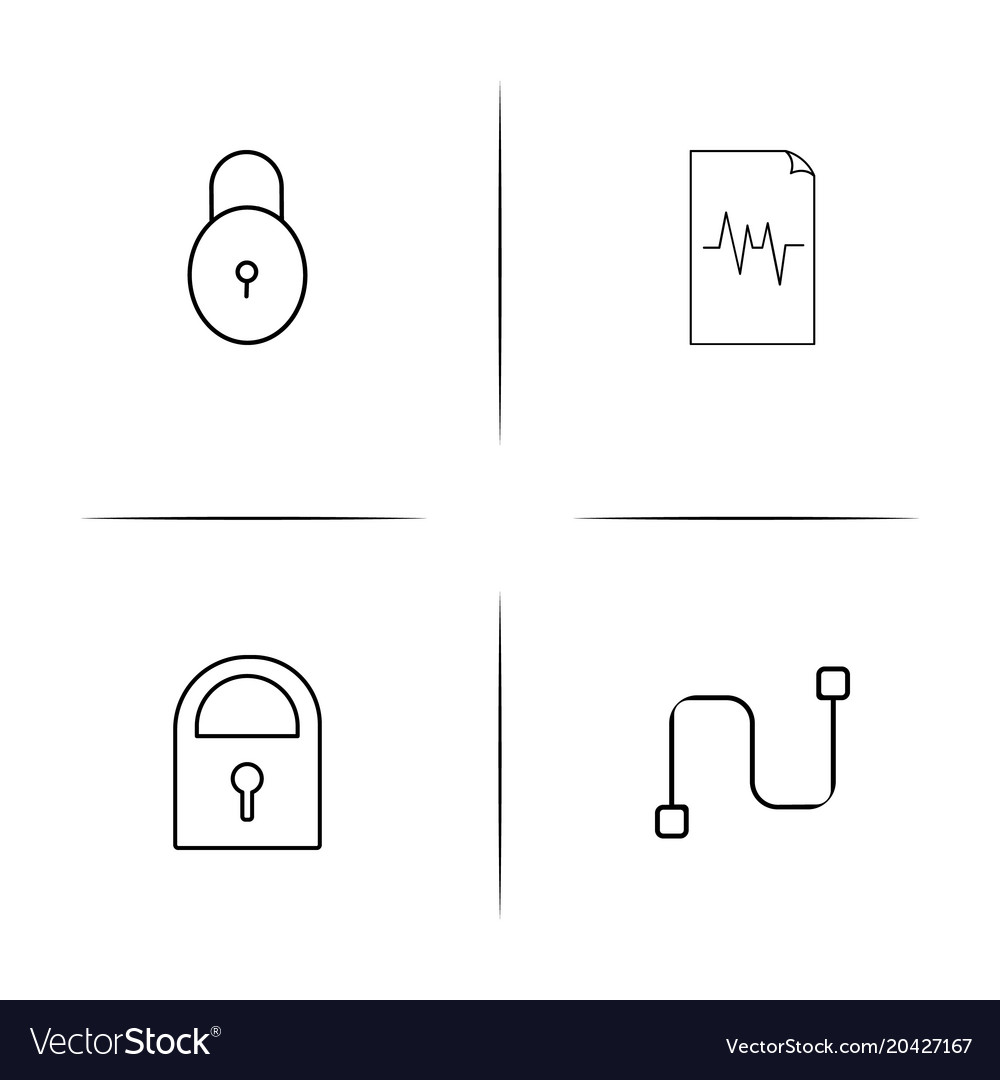 Web and text simple linear icon setsimple outline