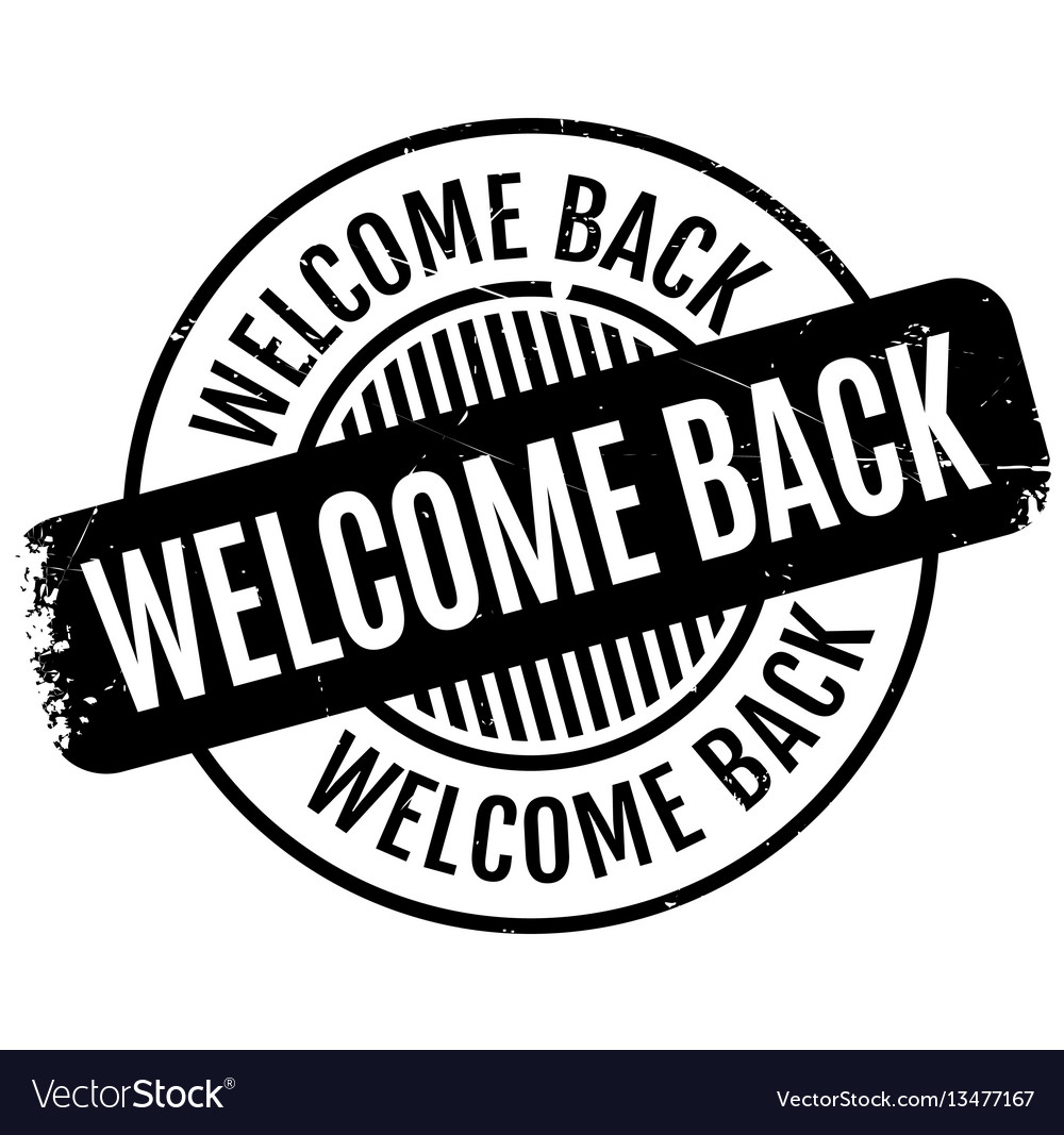 Welcome back rubber stamp Royalty Free Vector Image