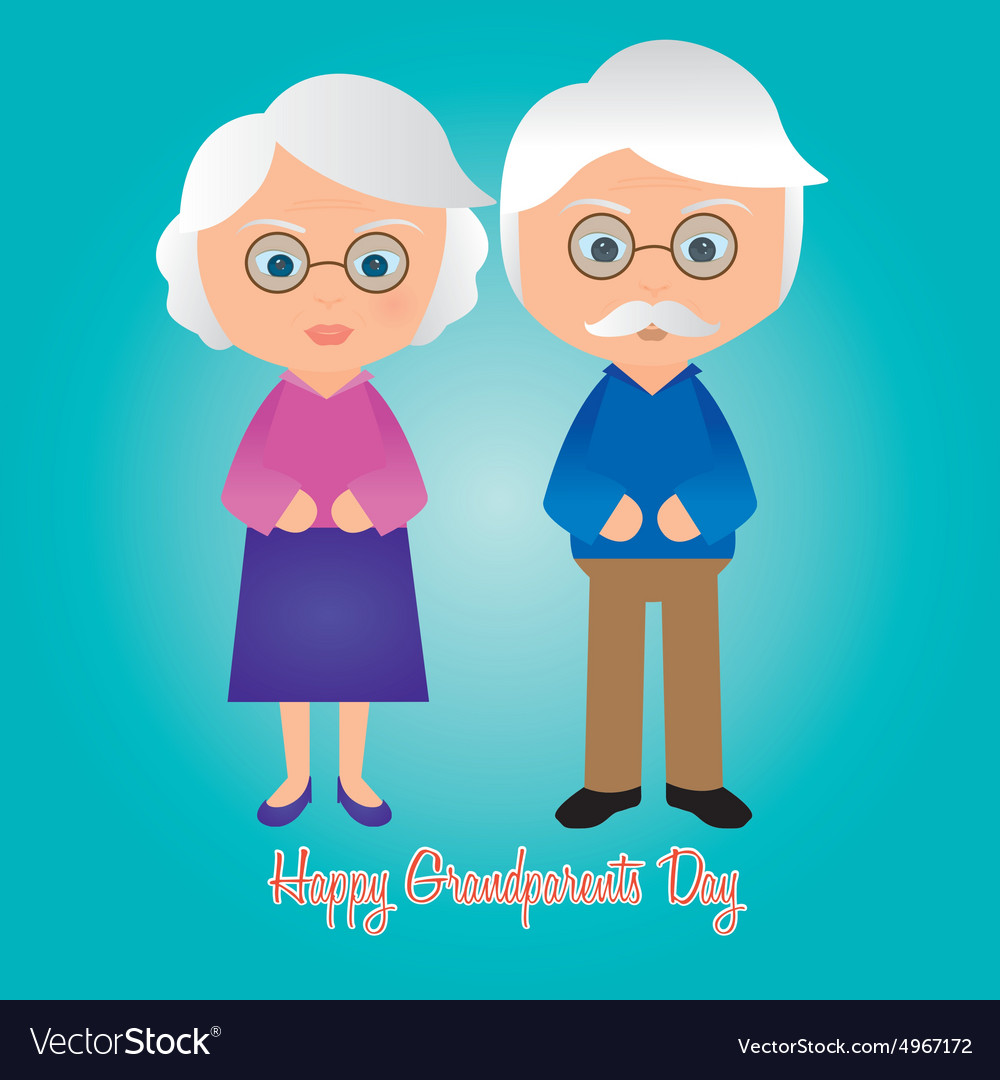 Abstract grandparents day background with some Vector Image