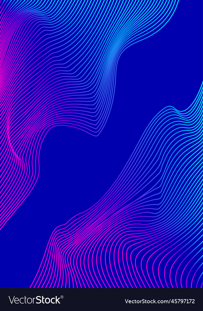 Abstract wave texture gradient line style vector image Abstract wave texture gradient line style