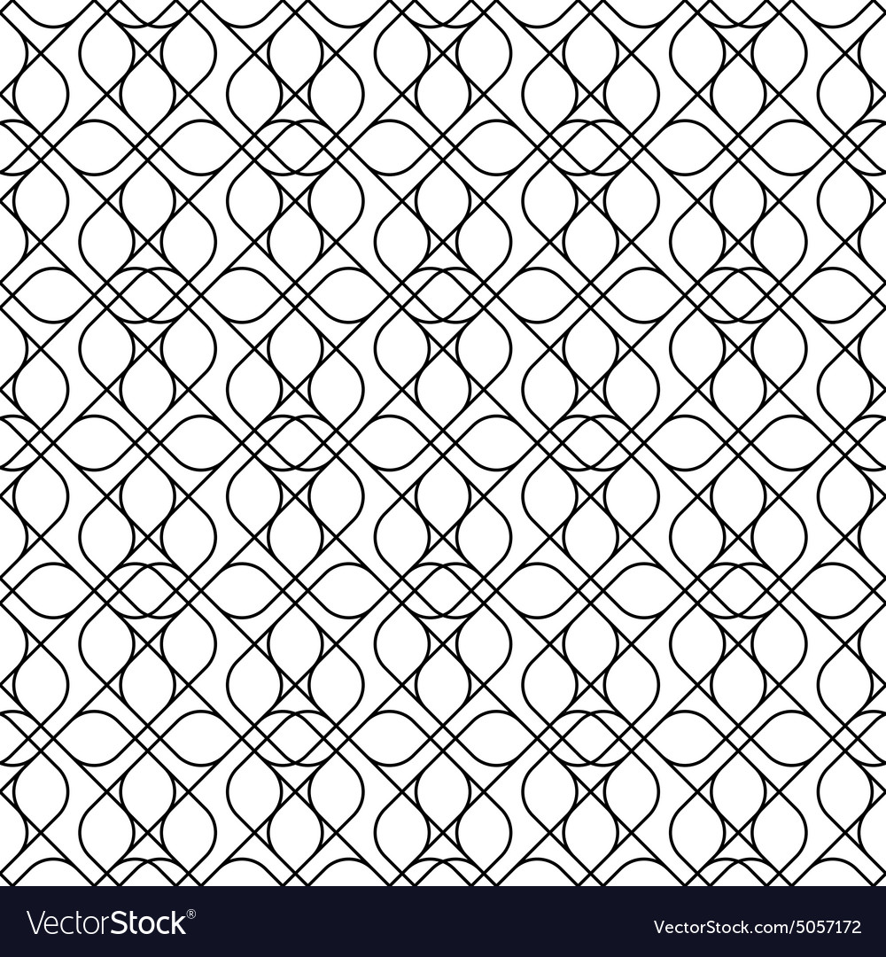 Black and white geometric seamless pattern