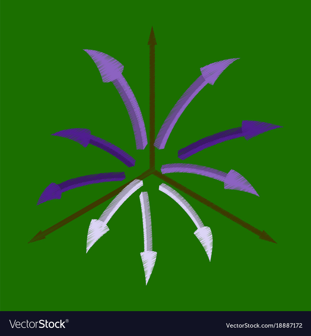 Flat shading style icon arrow chart
