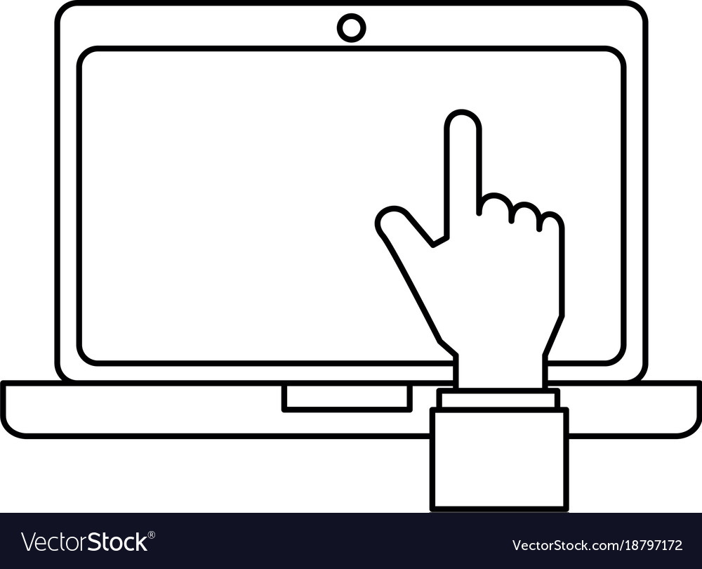 Laptop computer with hand user