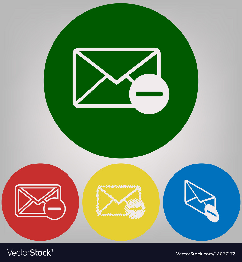 Mail sign with remove mark 4