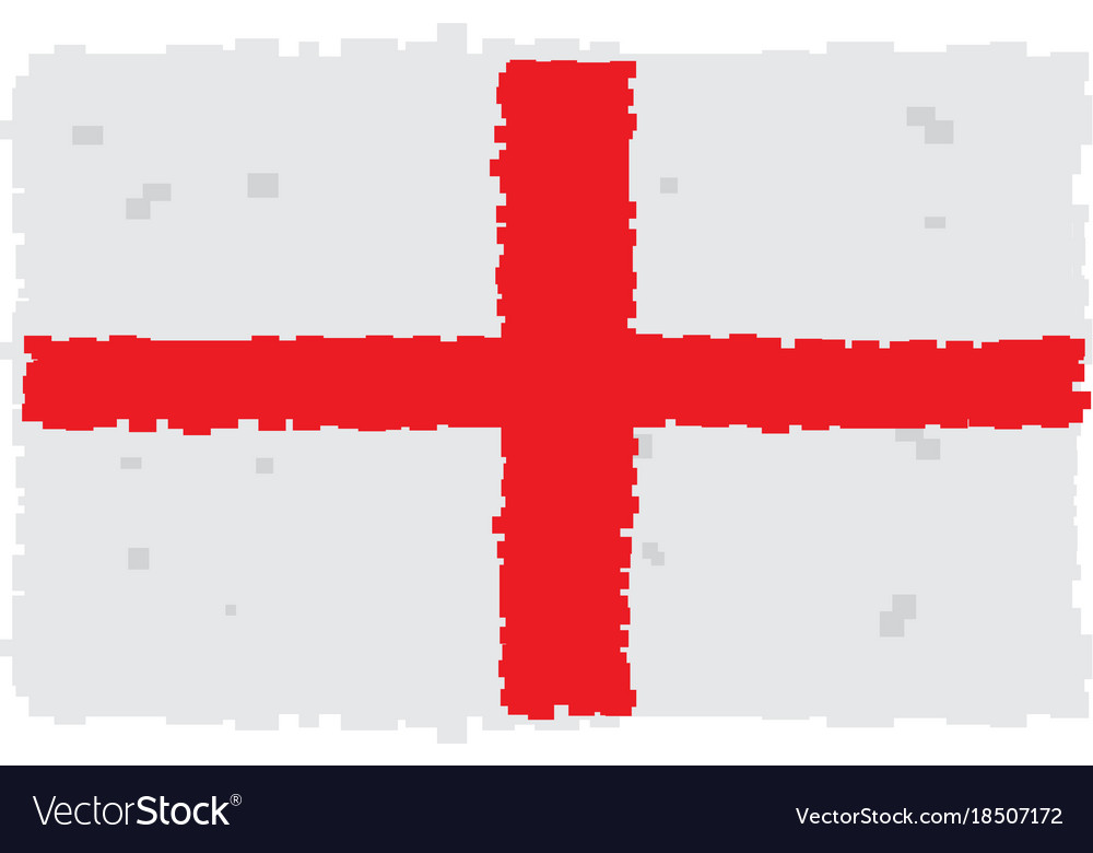 Pixelated flag england Royalty Free Vector Image