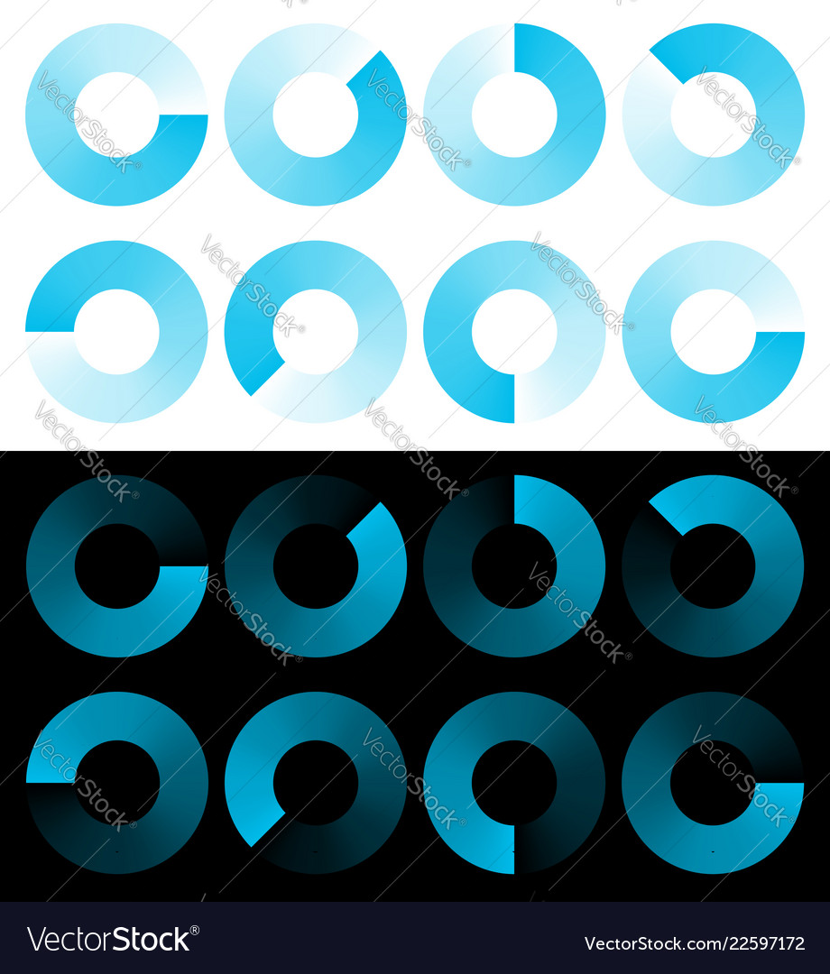 Preloaders progress phase indicators buffer vector image Preloaders progress phase indicators buffer