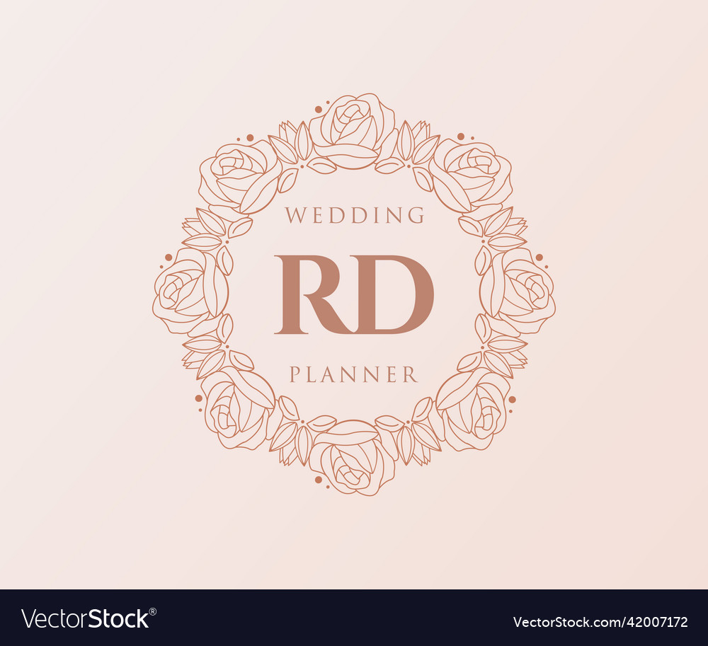 Rd initials letter wedding monogram logos