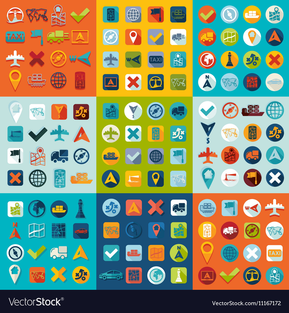 Set of navigation icons