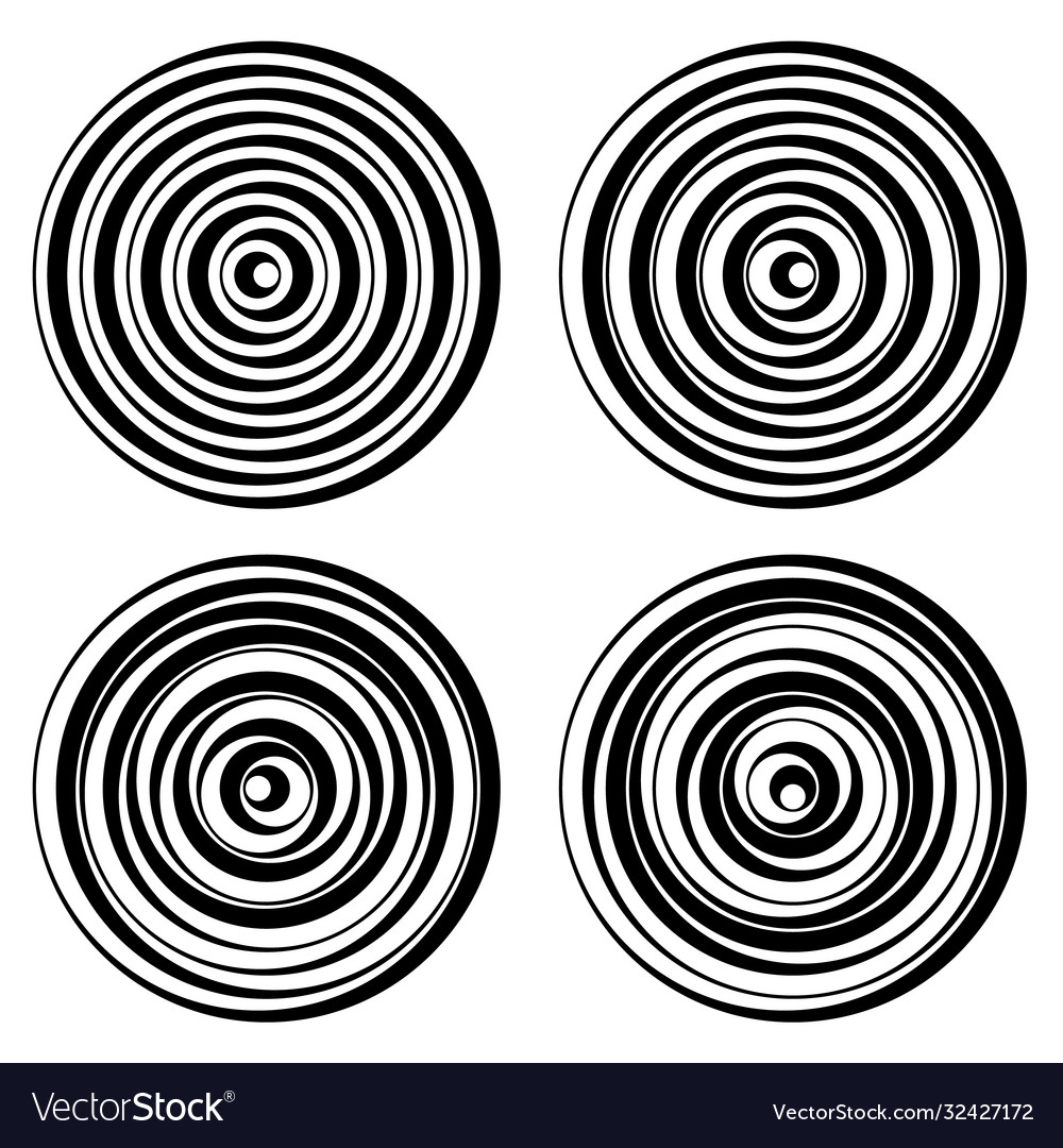 Set round elements from lines vector image Set round elements from lines