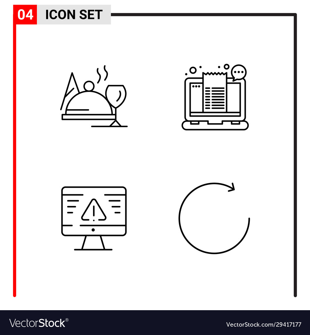 4 general icons for website design print Vector Image 4 general icons for website design print