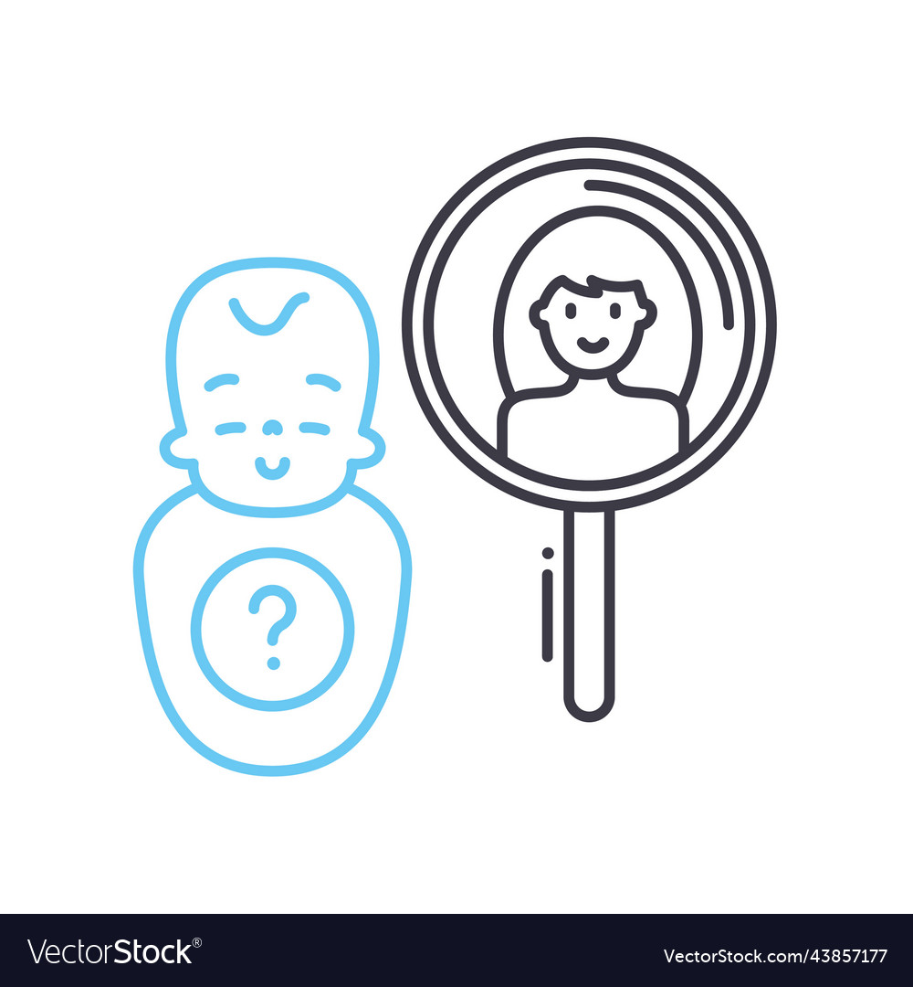 Choose babysitter line icon outline symbol