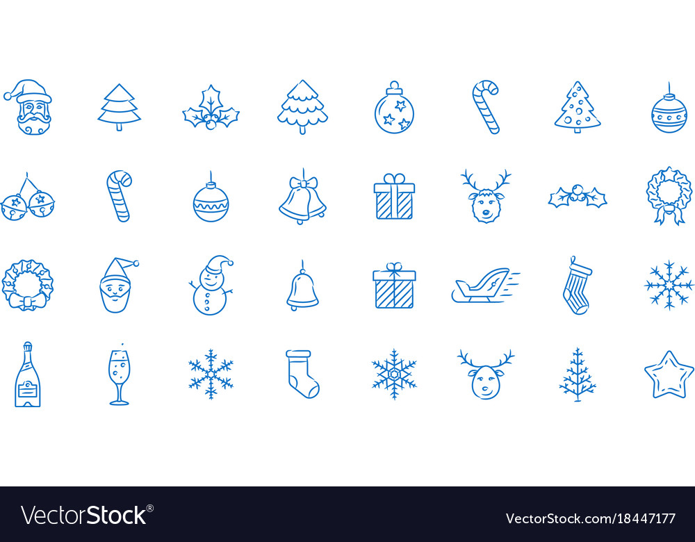 Christmas icons set