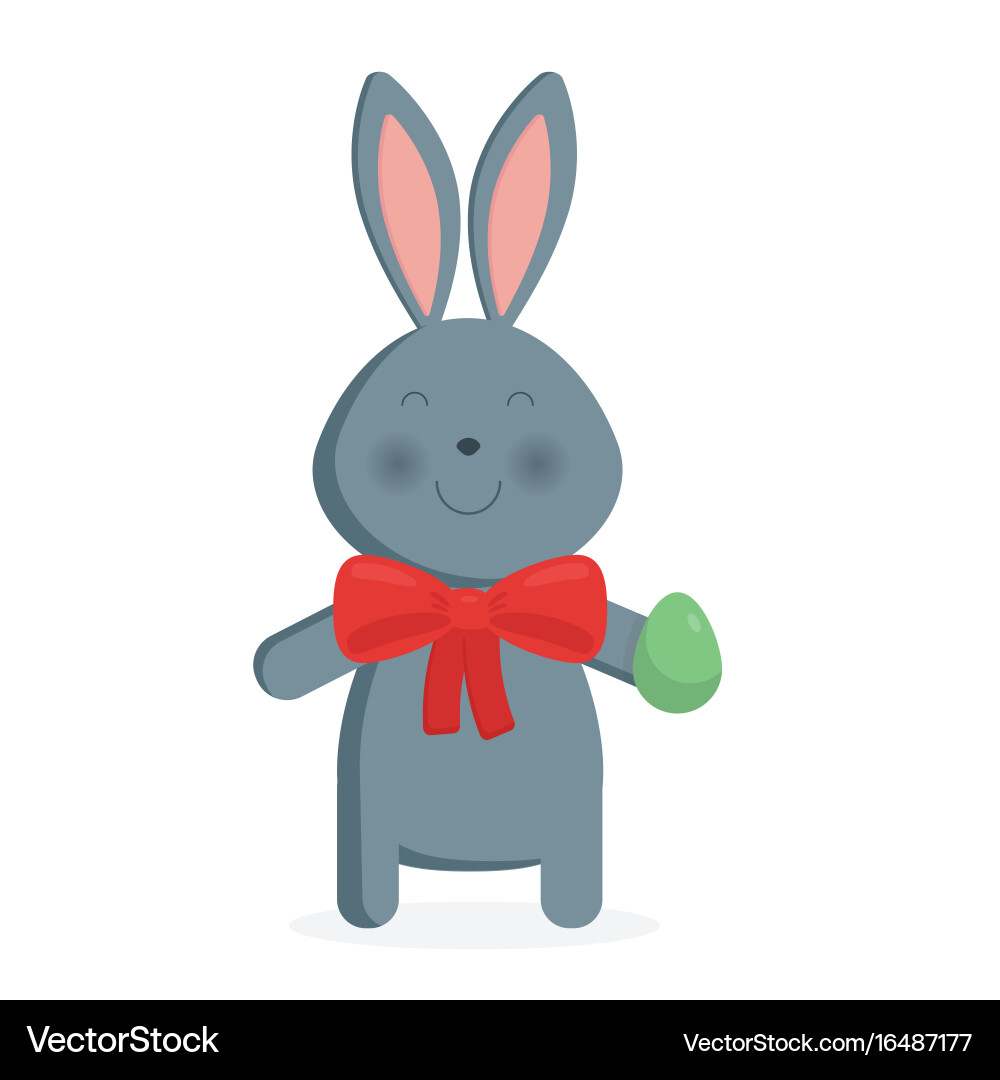 Cute easter bunny isolated Royalty Free Vector Image