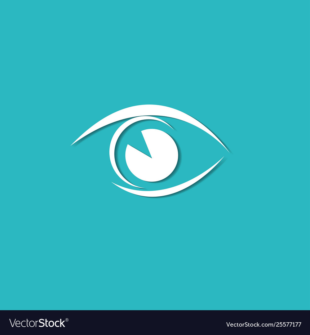 Eye icon modern minimal flat design style Vector Image