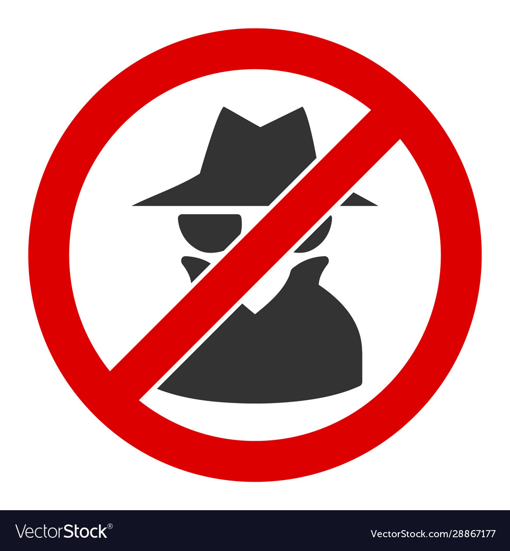 Flat no spy icon Royalty Free Vector Image - VectorStock