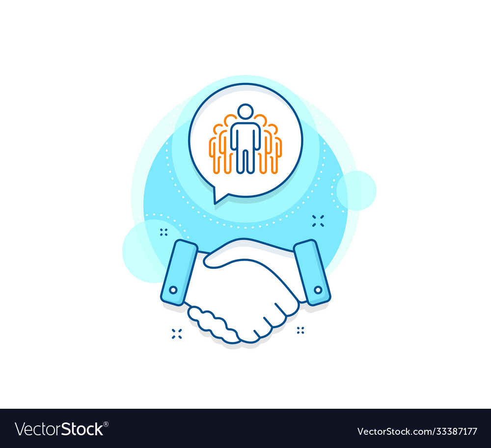 Group Line Icon Business Management Sign Vector Image