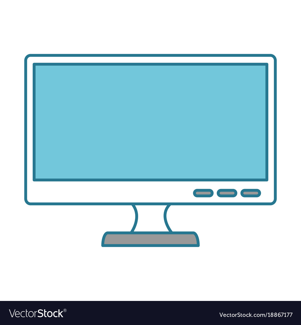 Monitor computer isolated icon