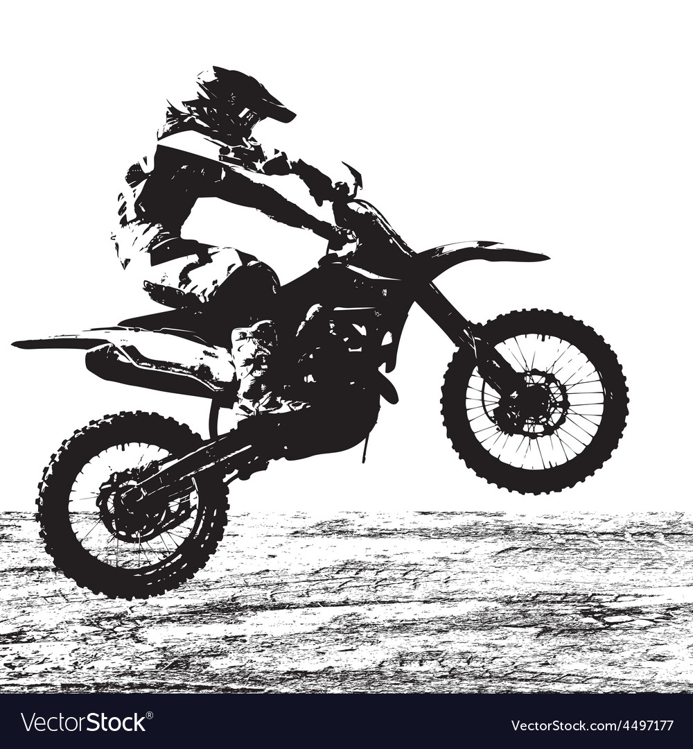 Motocross-Fahrer in Aktion
