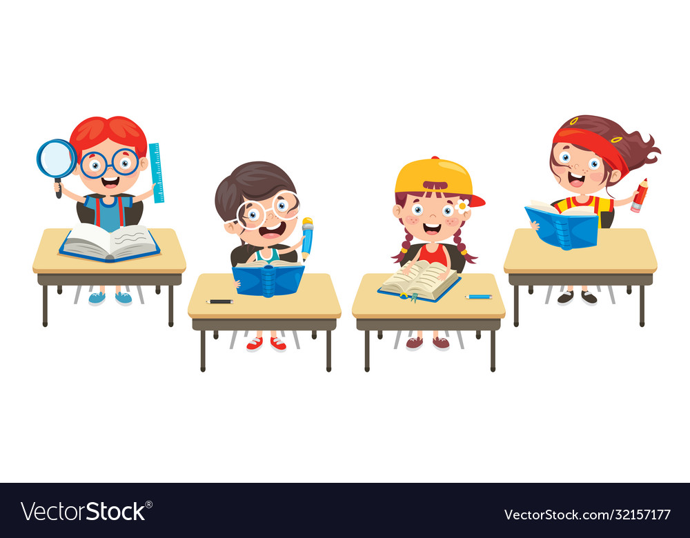 School children Royalty Free Vector Image - VectorStock