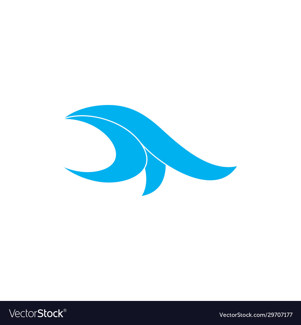 Simple curves waves logo Royalty Free Vector Image