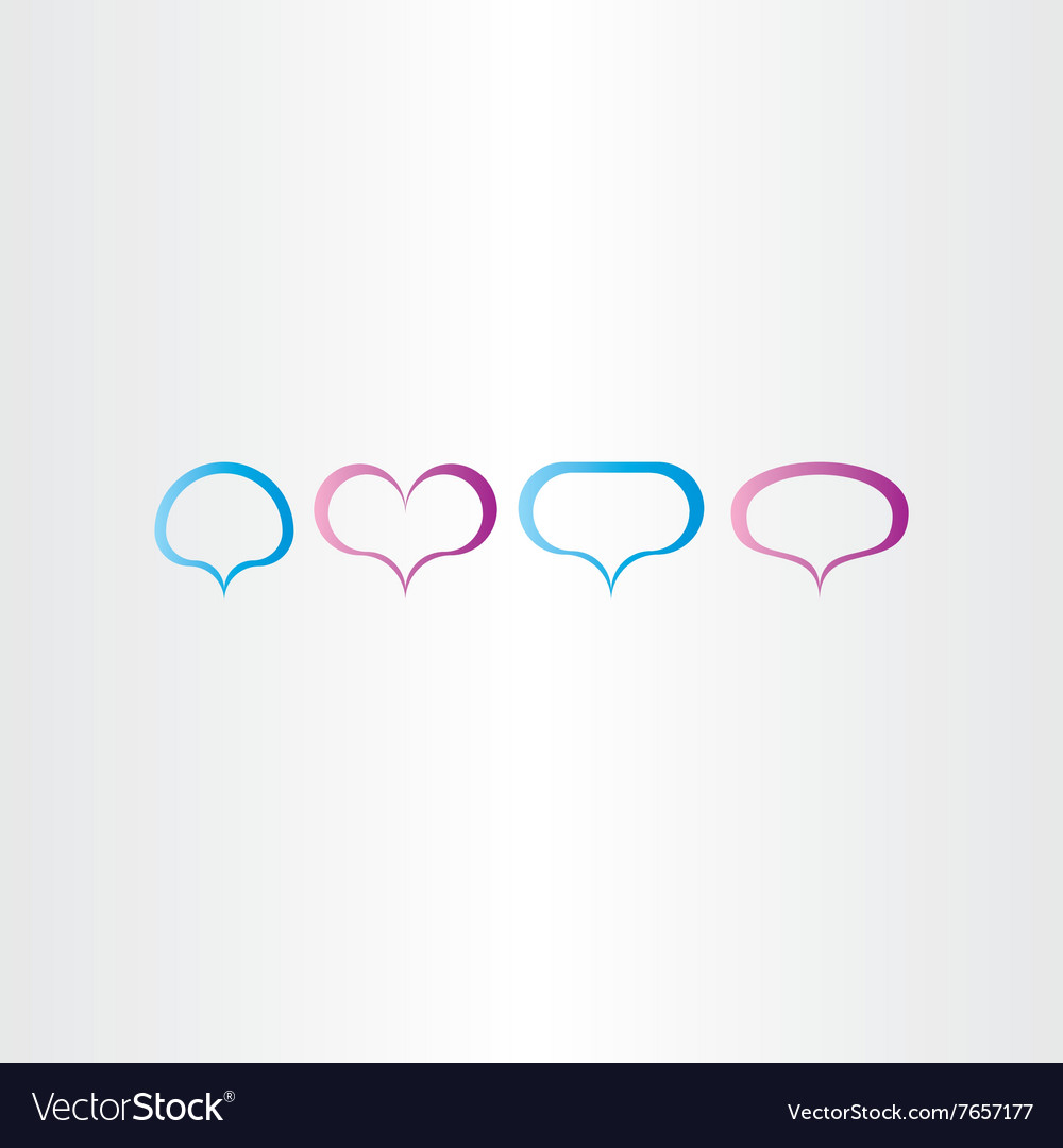Speech bubbles frame set