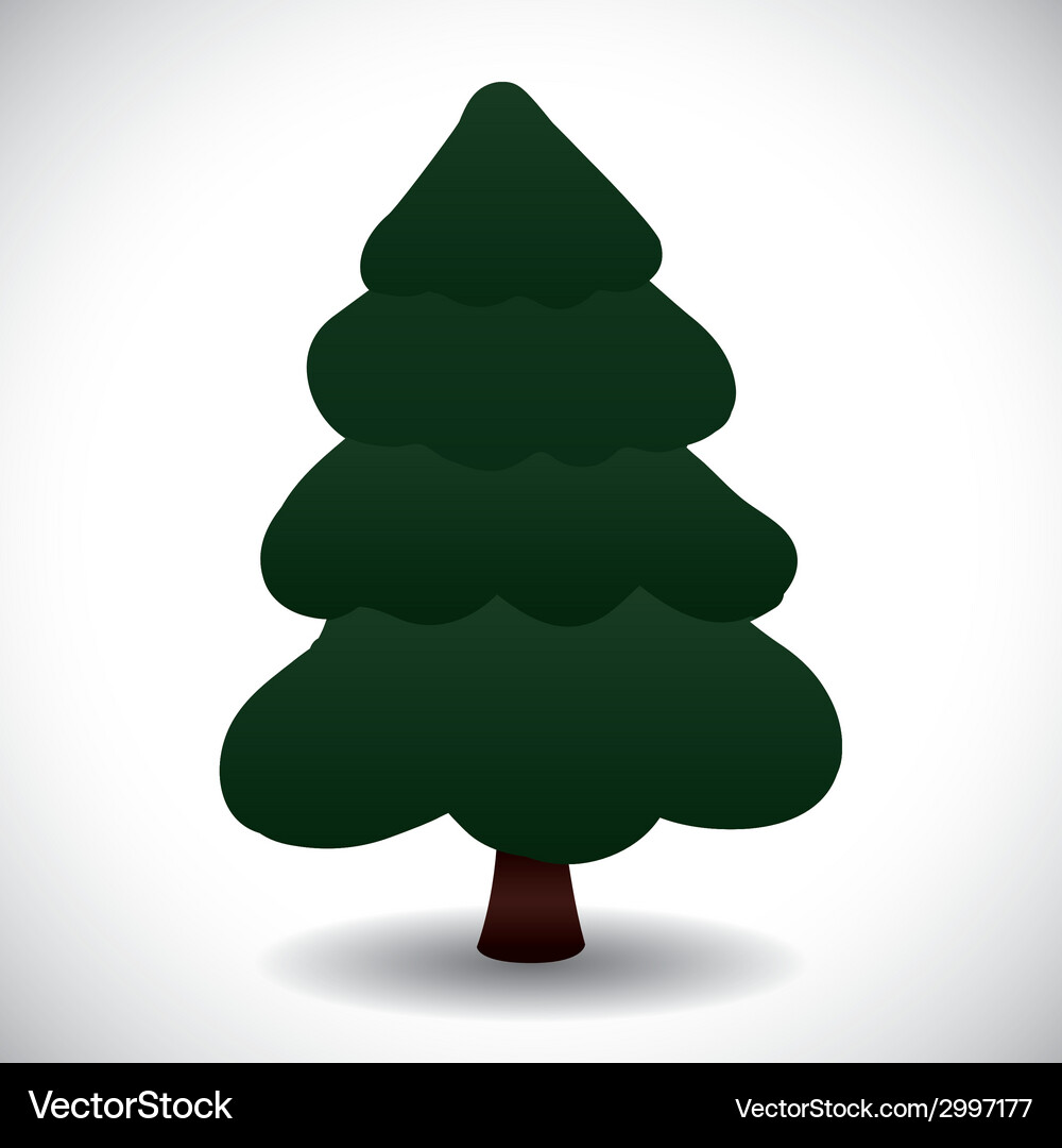 Tree design over gray background Royalty Free Vector Image