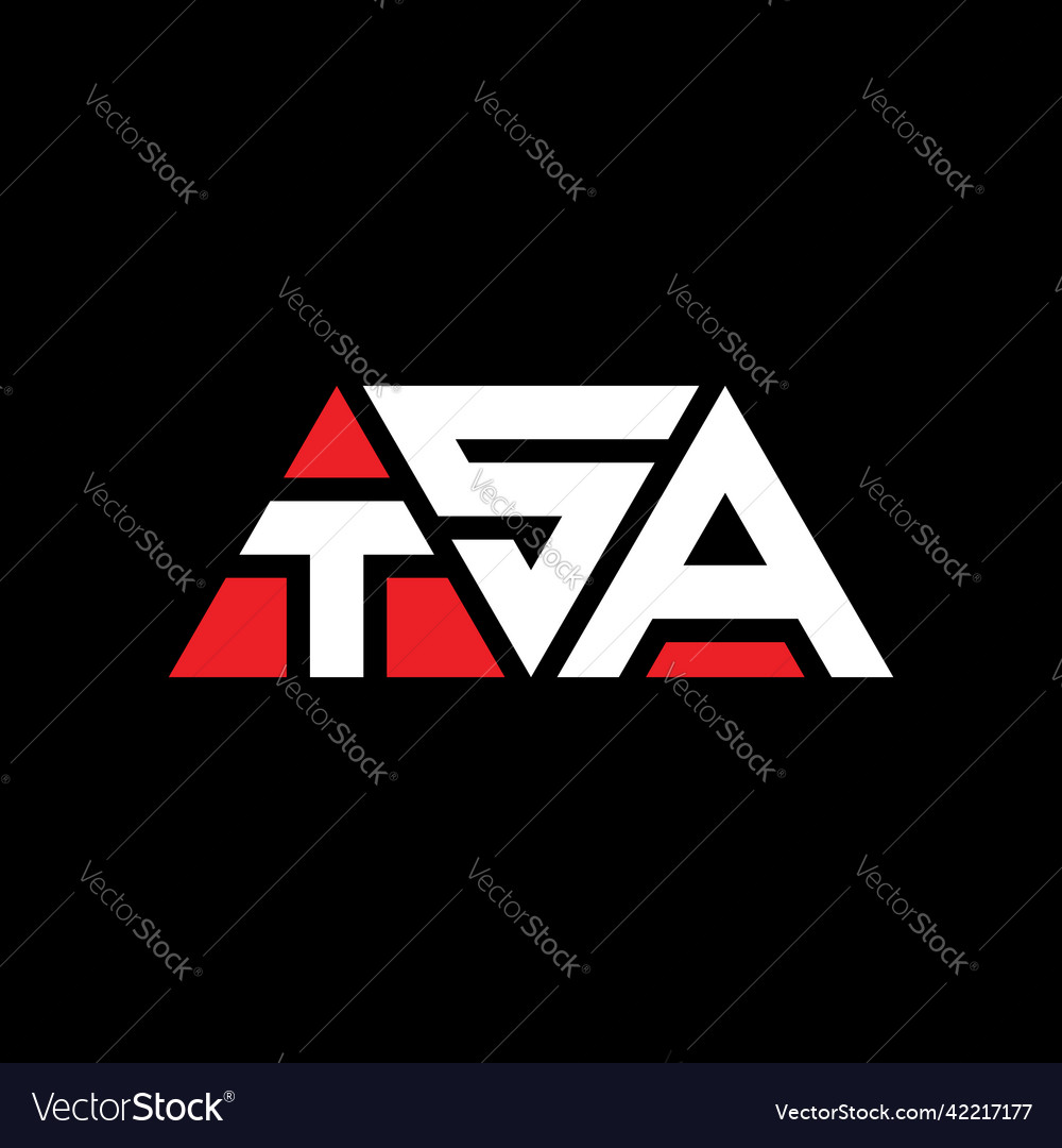 Tsa triangle letter logo design Royalty Free Vector Image