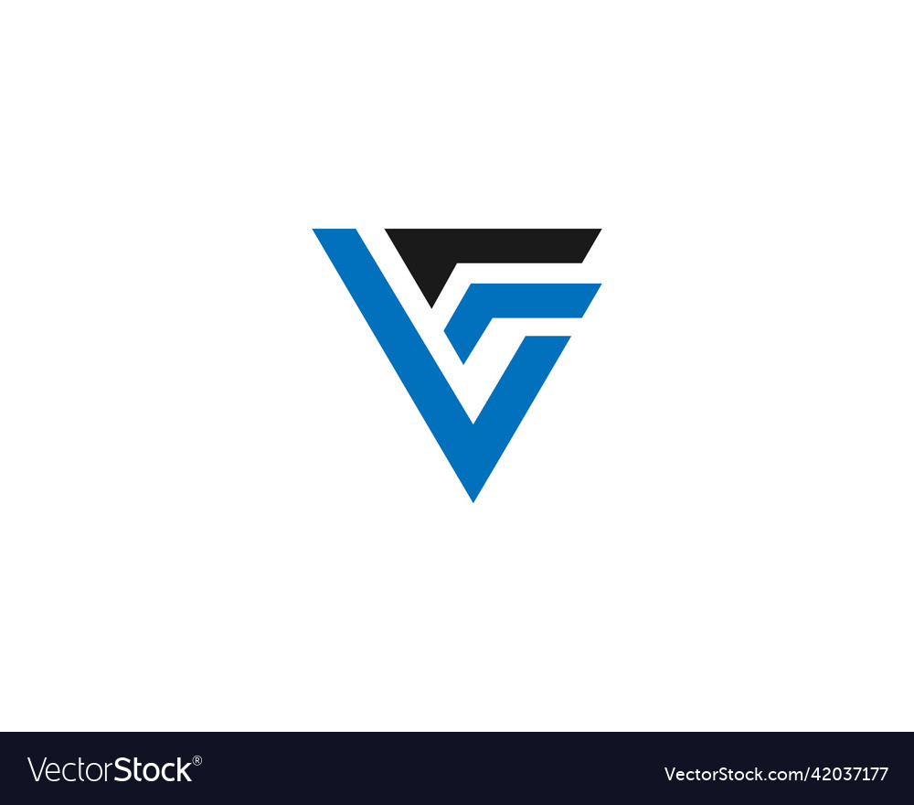 Unique letter vf fv and lf fl symbol modern logo Vector Image