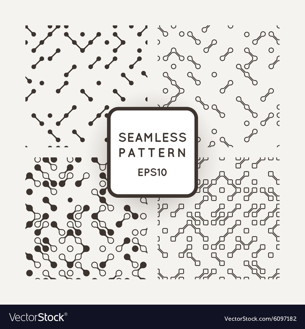 A set of four patterns in monochrome
