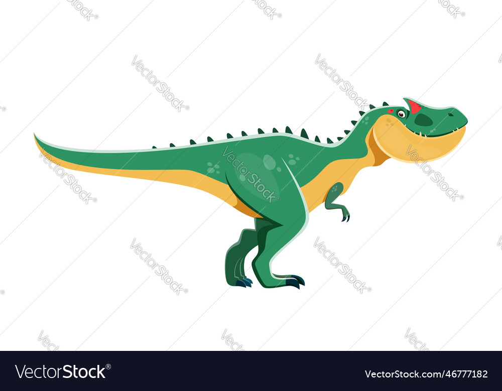 Allosaurus Isolated Dinosaur Cartoon Character Vector Image | The Best ...