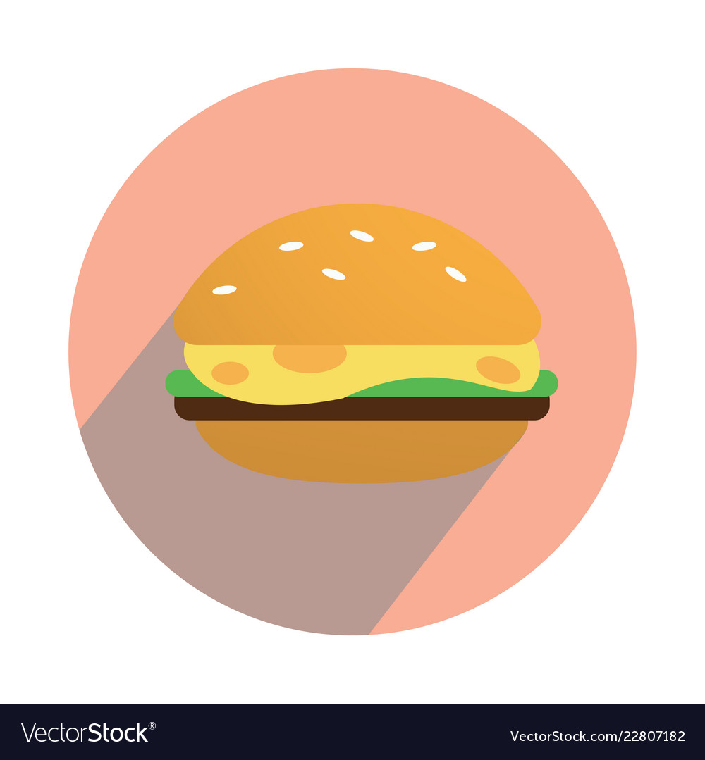 Cheese Burger On White Background Flat Royalty Free Vector Cheese Burger On White Background Flat Royalty Free Vector