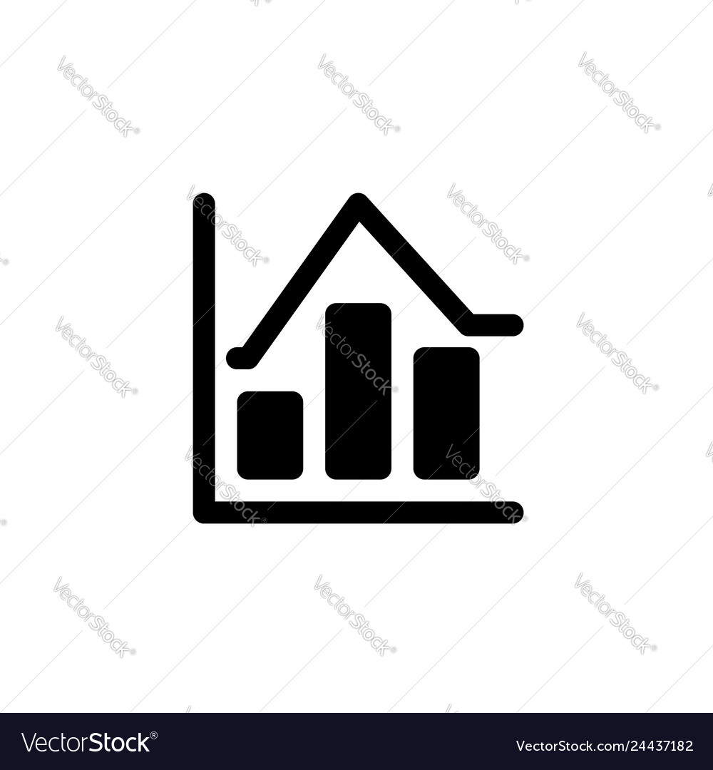 Data statistic icon in glyph style set