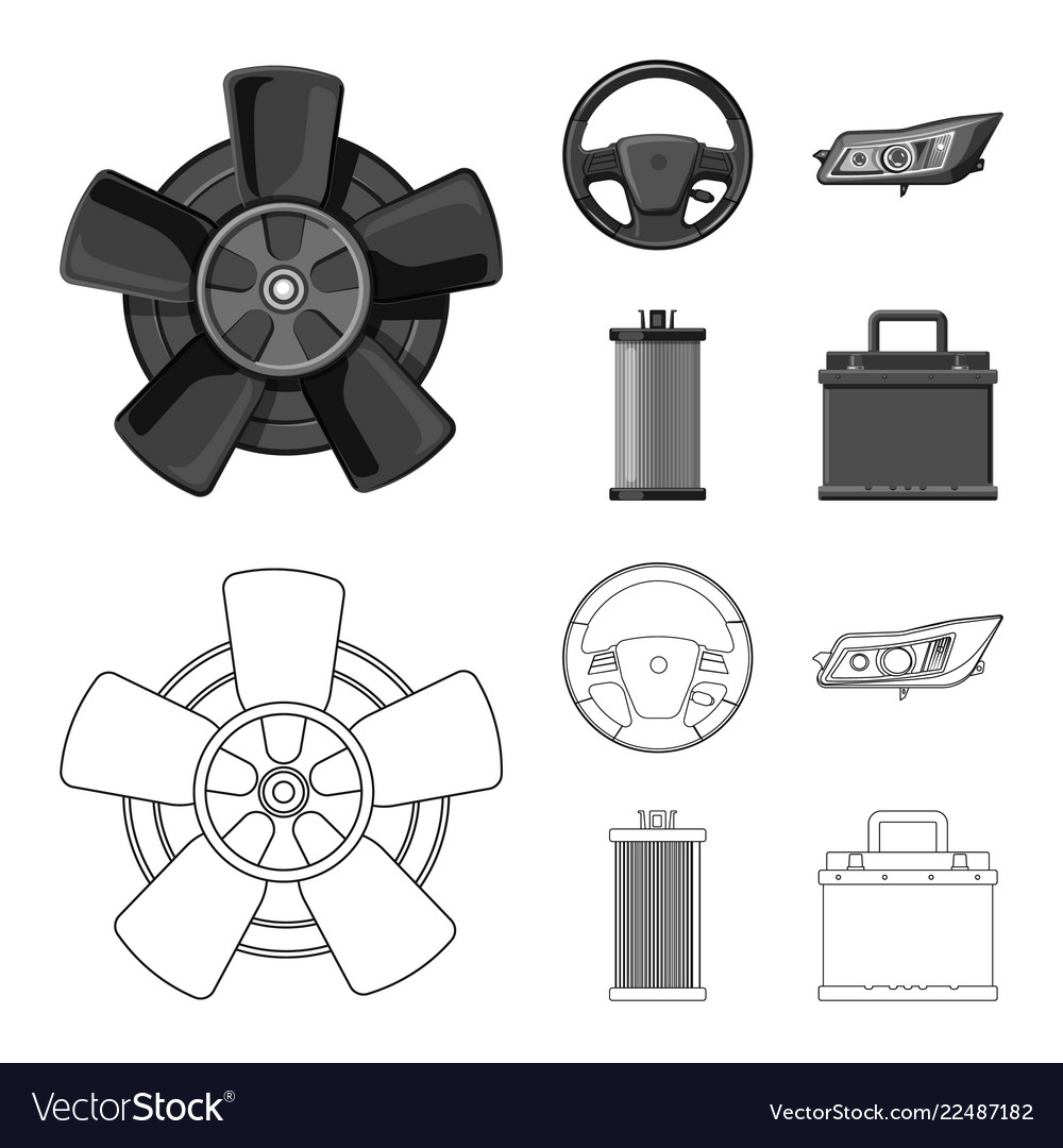 Design of auto and part sign set