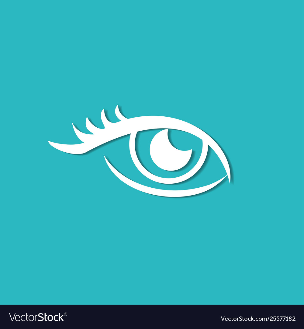 Eye icon modern minimal flat design style Vector Image