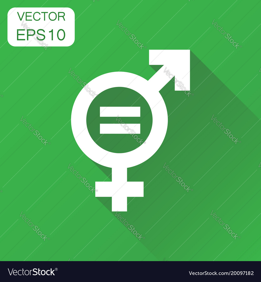 Gender equal sign icon business concept men