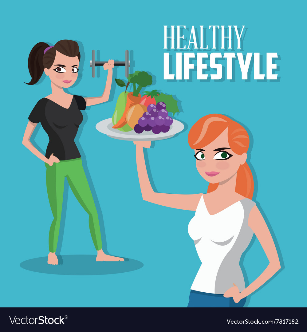 Healthy Lifestyle Design Royalty Free Vector Image 9784