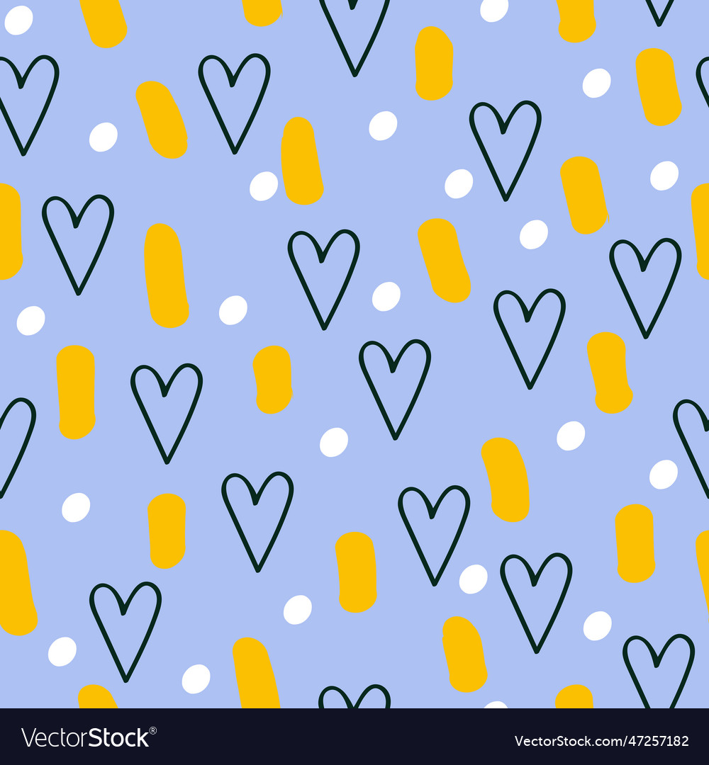 Modern abstract seamless pattern with heart vector image Modern abstract seamless pattern with heart