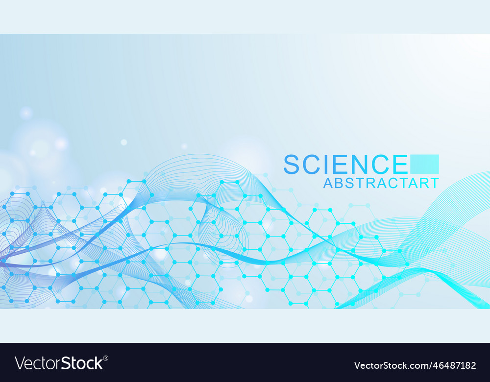 Modern science background with lines dots vector image Modern science background with lines dots