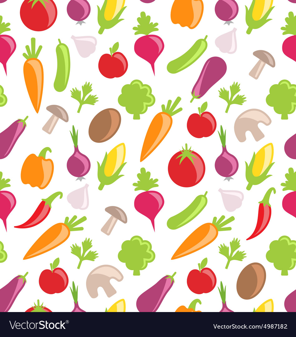 Seamless texture of colorful vegetables